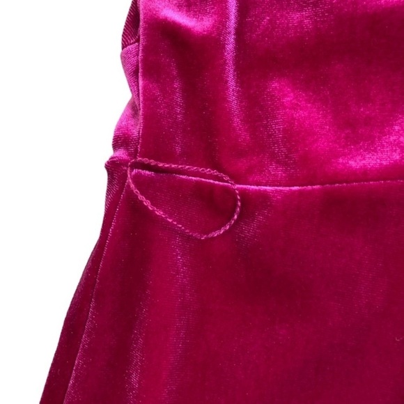 Eloquii Hot Pink Velvet Cowl Back Maxi with Black Tie Belt - Picture 16 of 16